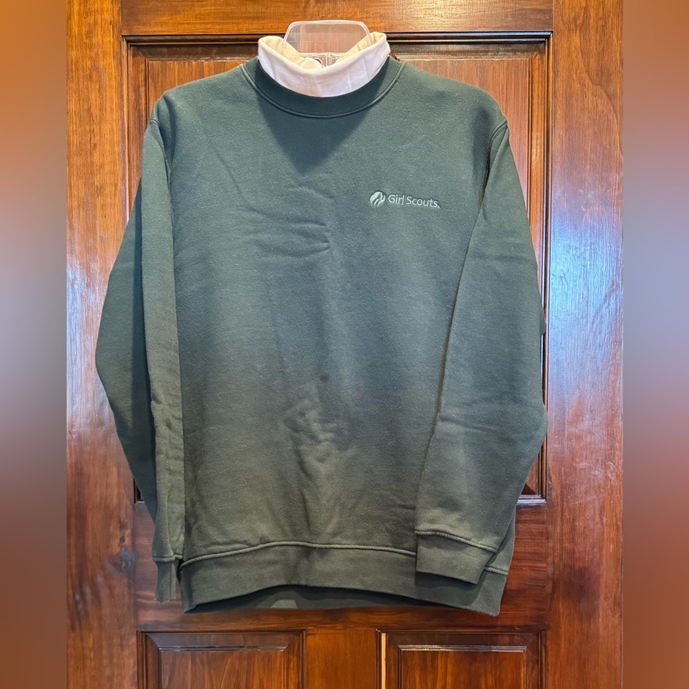 Lands' End: Girl Scouts Logo - Dark Green Crewneck Sweatshirt